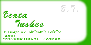 beata tuskes business card